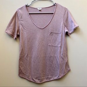Garage | Pale Pink Basic Pocket Tee